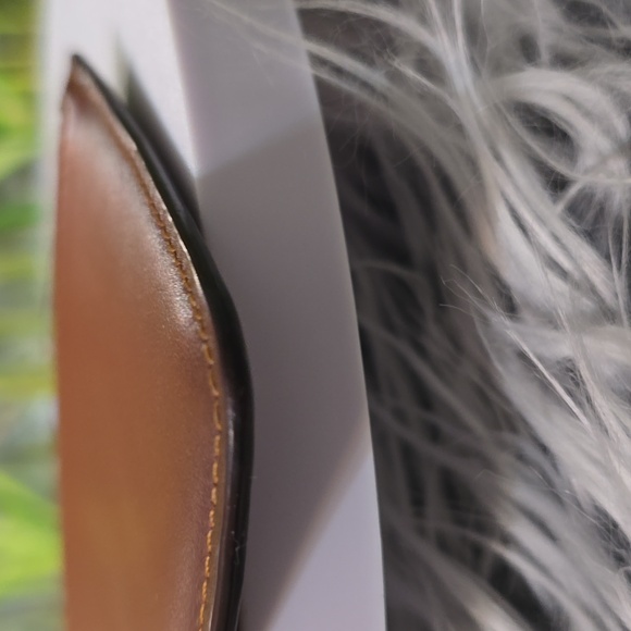 Coach Slim Zip Card Case Glove Tanned Leather Cognac Brown Wallet - Picture 6 of 7